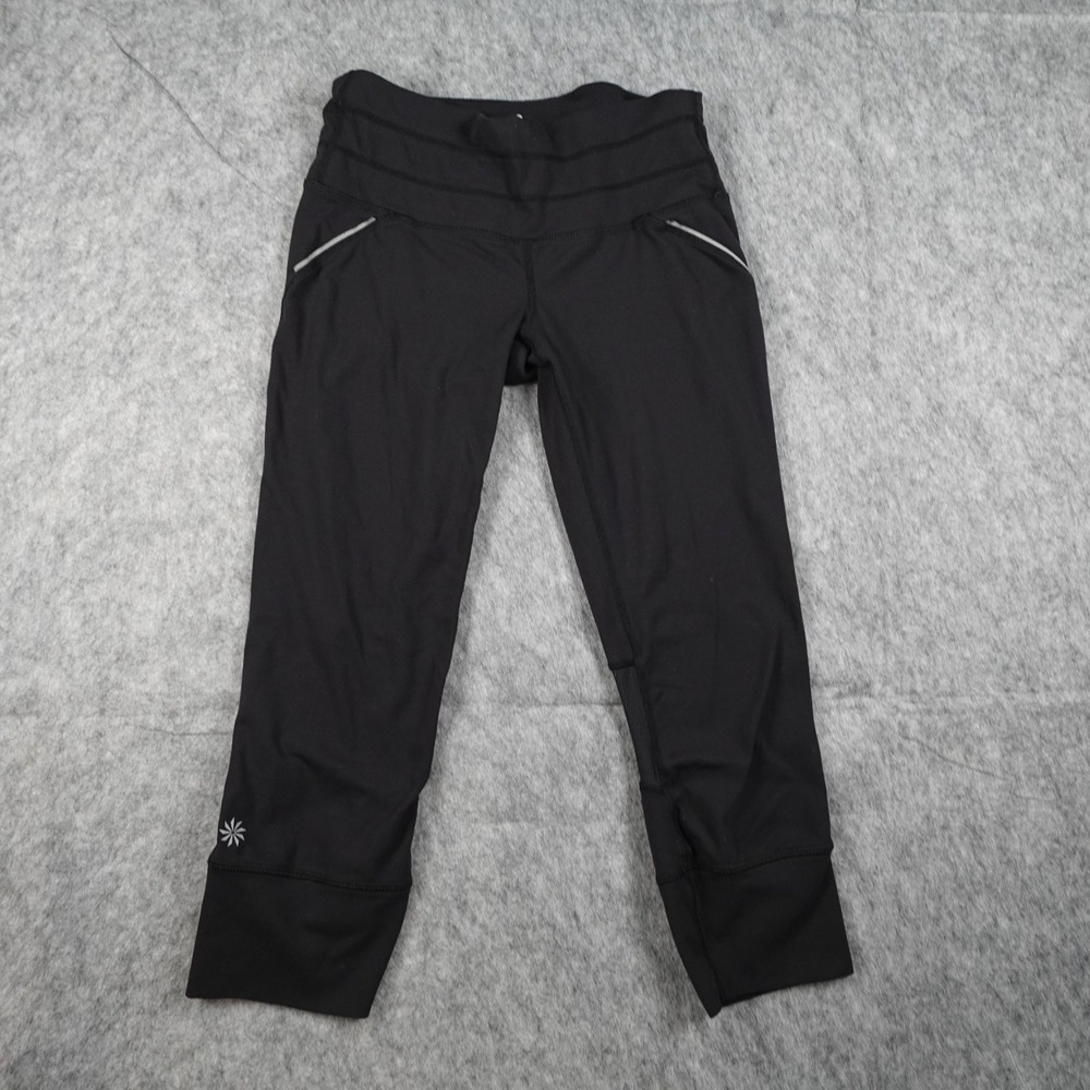 Athleta Leggings Womens‎ Extra Small Black Relay Capri Yoga Running Gym Workout